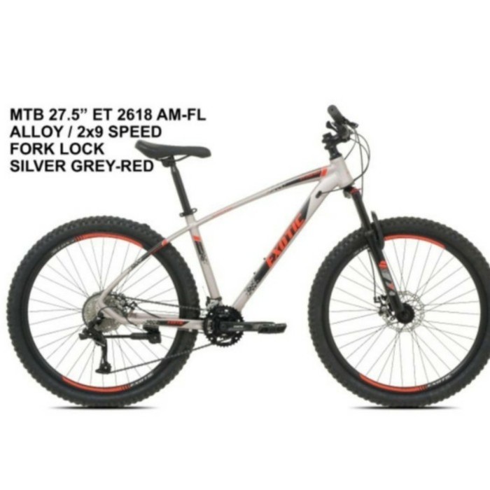 SEPEDA MTB 27.5" EXOTIC 2618 AM FL ALLOY CAKRAM FORKLOCK (2X9)18 SPEED