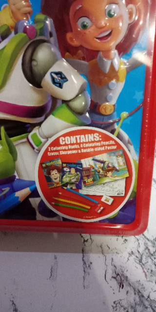 Disney pixar toy story activity fun pack tin case education book kid coloring child anak mainan