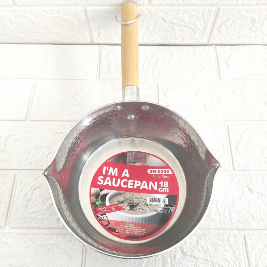 Panci Susu mie Aluminum Tebal Milkpot Saucepan Cypruz 18cm