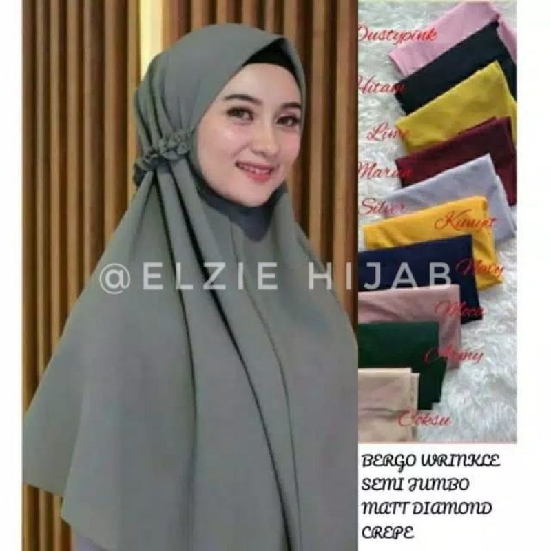 BERGO TALI KRIWIL DIAMOND CREPE ELZIE HIJAB