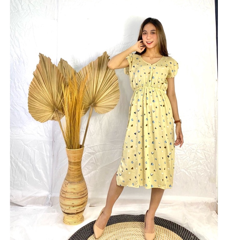Daster Dress Manohara Bali-MN - BINTANG MUSTARD