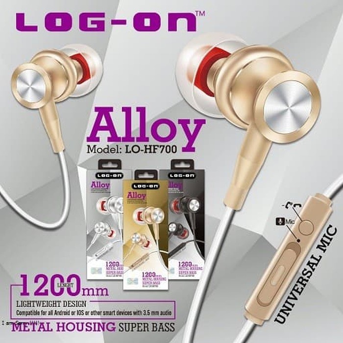 HANDSFREE - HF - HEADSET LOG ON ALLOY LO-HF700