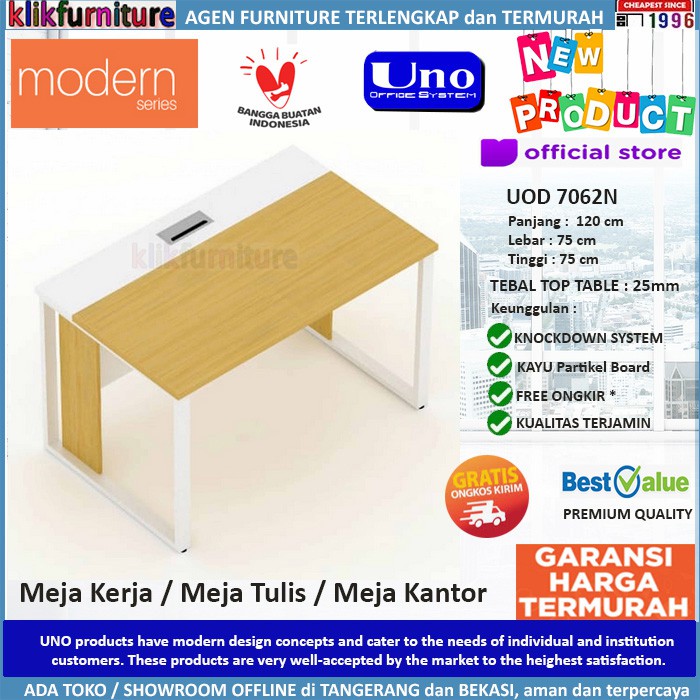 UOD 7062N UNO Meja Kerja Meja Kantor Meja Tulis Kaki Besi