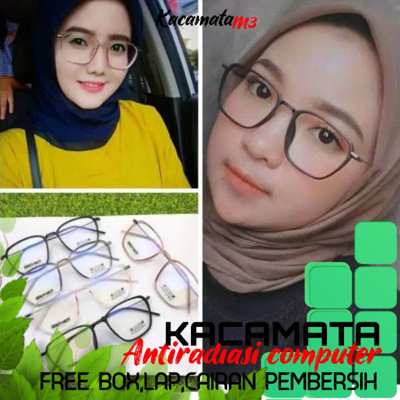 kacamata lensa antiradiasi computer tv hp laptop bisa normal minus plus cilinder tergantung permintaan sampai minus 5 cyl 2 harga masih sama tulis saja pesanan kaka di catatan saat order free box lap cairan pembersih kode 2189 size 52-19-147