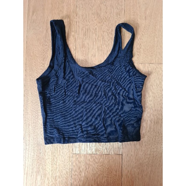 preloved Pull & Bear black tank top crop top