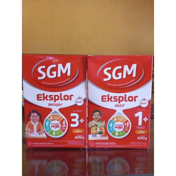 

SGM EKSPLOR 1+/ SGM EKSPLOR 3+ MADU 400G/ SUSU FORMULA/ SGM SOYA