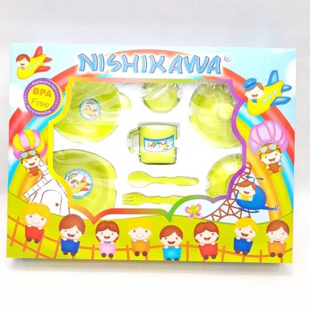 NISHIKAWA FEEDING SET  8403  SET PERALATAN MAKAN BAYI /KADO LAHIRAN Feeding Set Nishikawa Besar 8403 S1