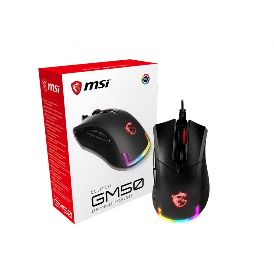 MSI CLUTCH GM50 RGB Wired Optical Gaming Mouse