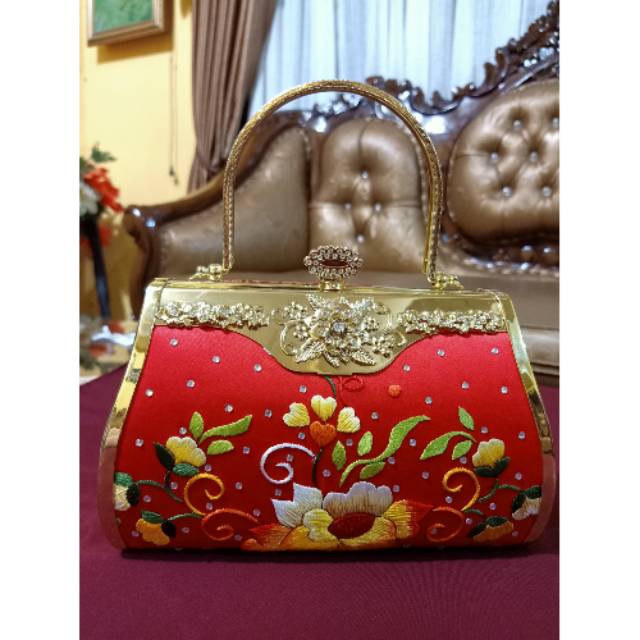 Tas Pesta Unik Sulam Tangan Khas Bukittinggi / Tas Ibu Pejabat Khas Bukittinggi