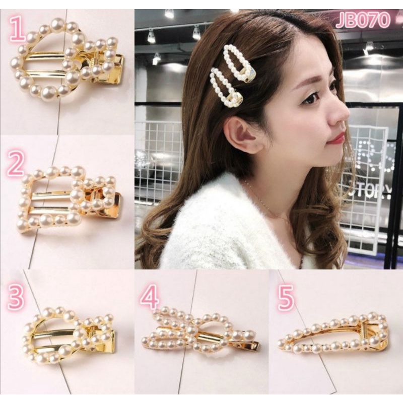 Jepit rambut Korean mutiara hairpin barette harcliip premium