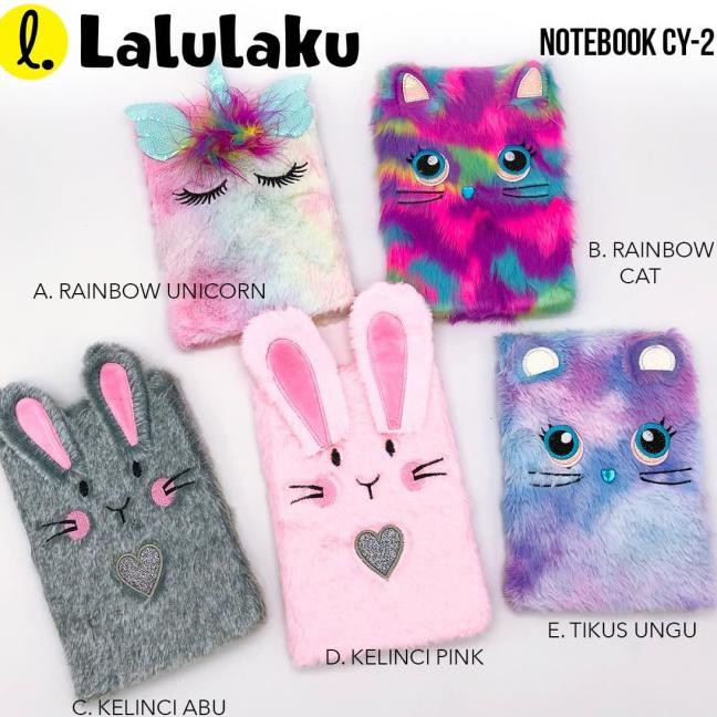

CRv 19 Notebook CY2 Buku tulis Bulu Diary Agenda lucu kado ultah unik - Kelinci Abu CA70