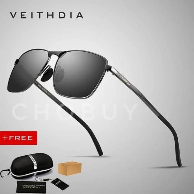 Kacamata Polarized Original VEITHDIA 2462 Anti UV Polaroid Terbaik