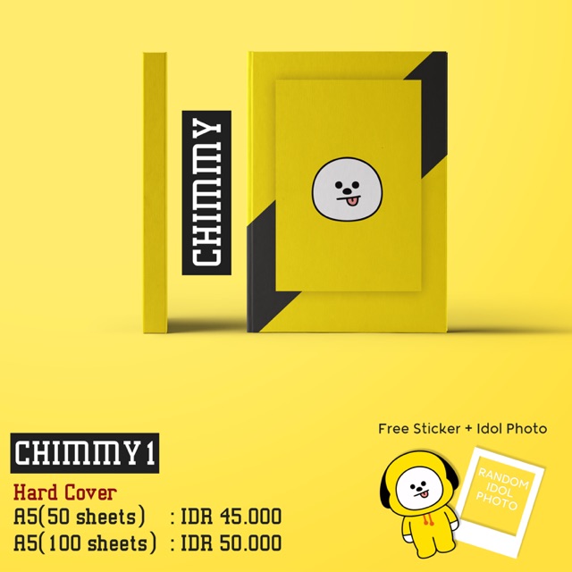 

BTS BT21 Book Chimmy Free Sticker + Idol Photo