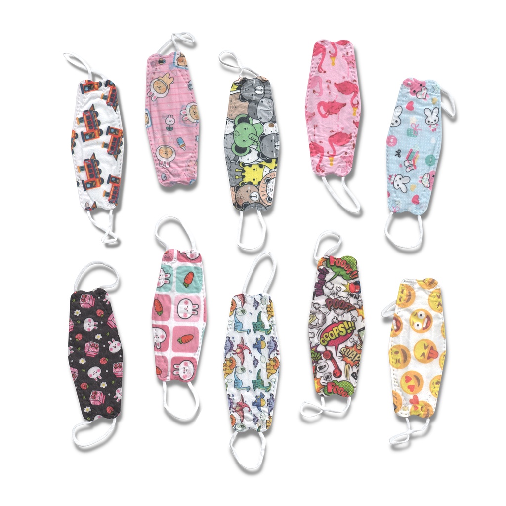 Vinero Masker Anak KF94 4ply Protection Korean Design Face Mask Earloop