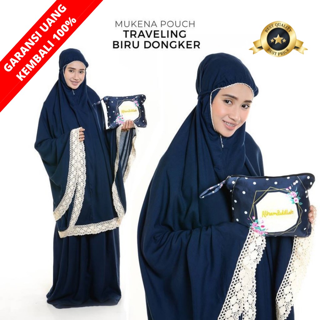 Mukena jumbo dewasa mukena murah Mukena terbaru 2022 bahan adem murah katun jumbo pouch traveling