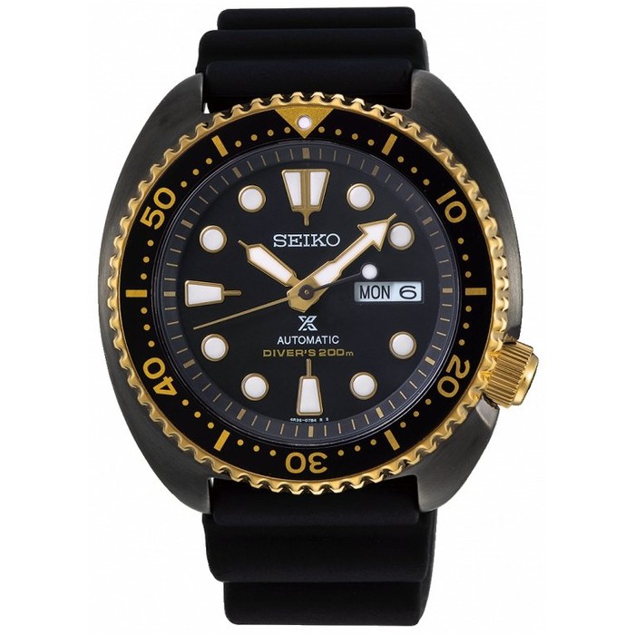 Seiko Prospex Black Turtle SRPD46K1 SRPD46 Automatic 200M Black Gold bezel