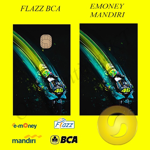 CUSTOM KARTU FLAZZ BCA GENERASI 2 ATAU EMONEY/SALDO 0 -ROSSI EDITION