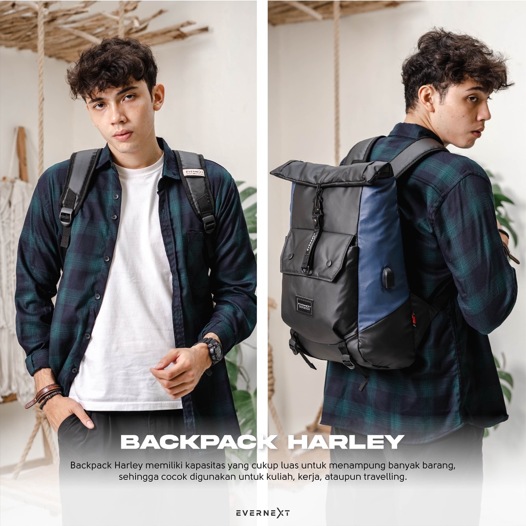 Tas Punggung Anti Air Pria HARLEY Backpack Outdoor