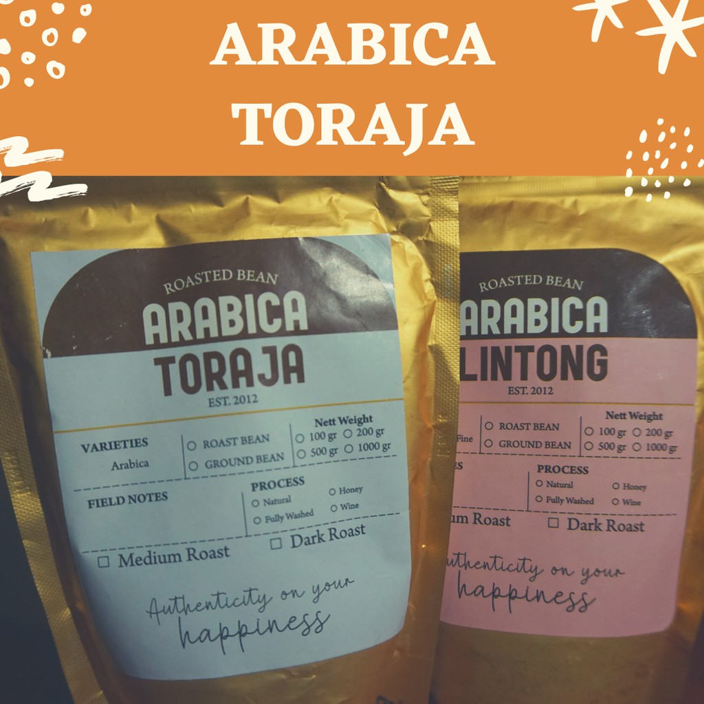 

Bubuk kopi Arabika Toraja dan Arabika Lintong 100 gram