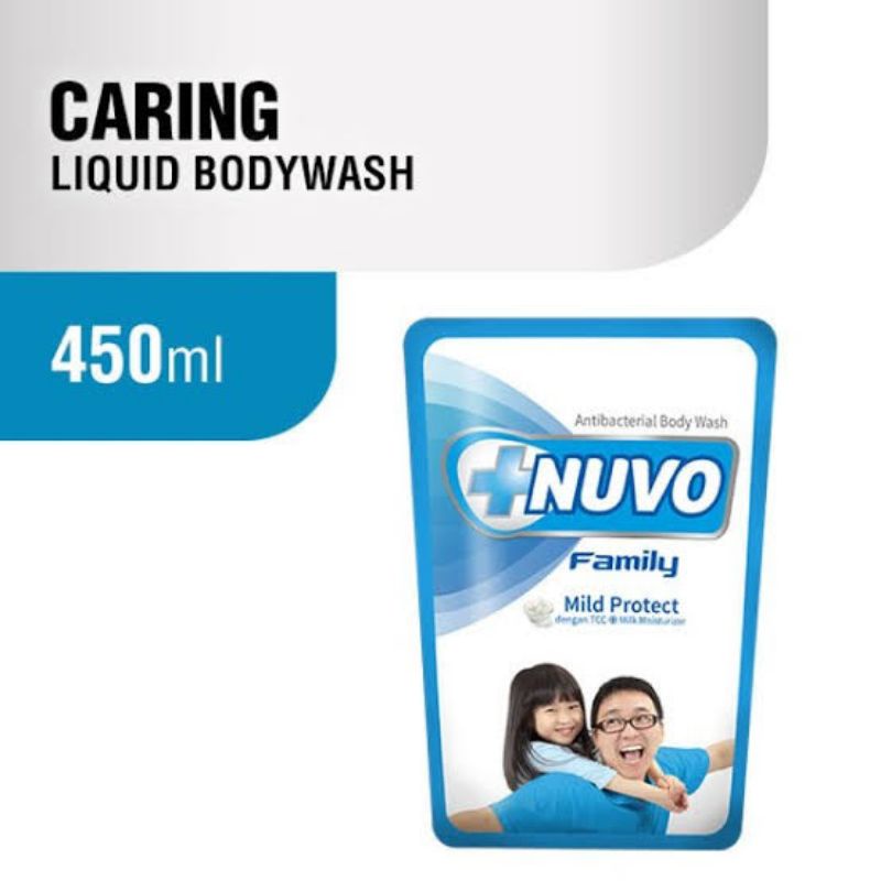 NUVO FAMILY Sabun Mandi Cair Pouch 450ML Nuvo body wash