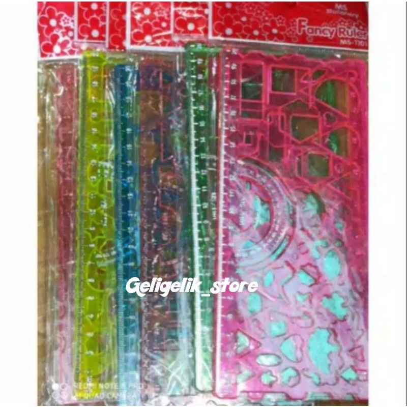 

GARISAN ISI 2 PCS SIRU BENTUK / PENGGARIS UNTUK CETAK GAMBAR / GARISAN SABLON / DESIGN / PENGGARIS MISTAR 20 CM