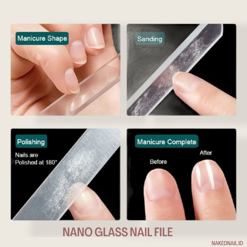 nano glass nail file buffer glass kikiran kaca nail art nail shiner mengkilapkan kuku nailart