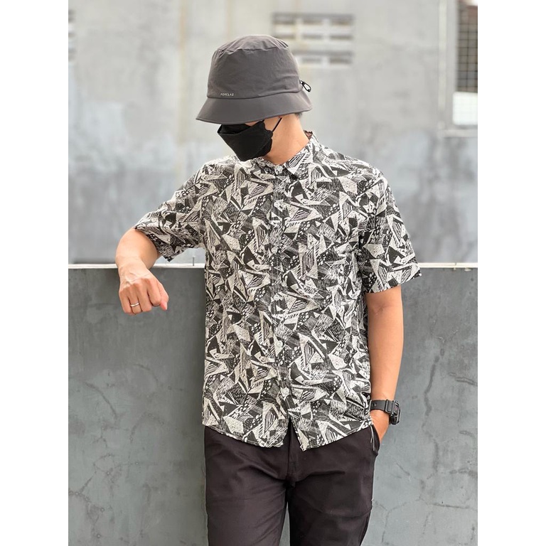 AMSPRO kemeja pria / kemeja casual / kemeja motif / kemeja kantor / kemeja kerja Pd-53