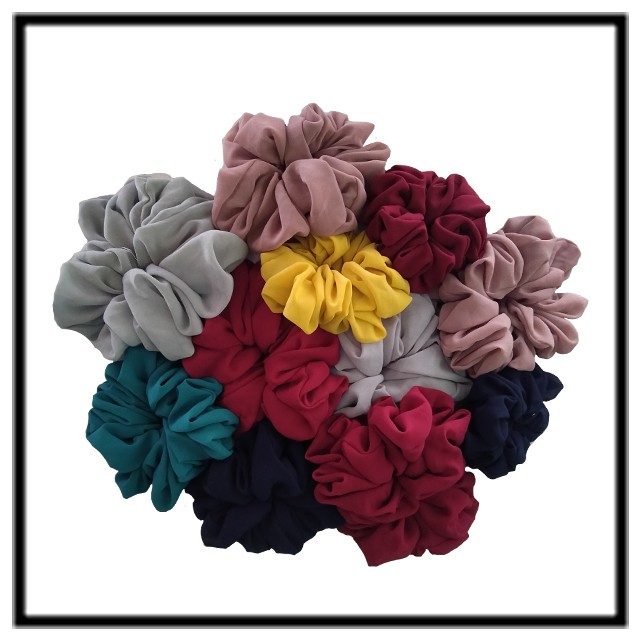 Scrunchie smal diameter 13 cm / Accesoris hijab / Ikat rambut / COD