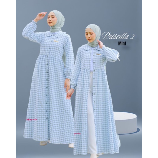 GAMIS PRISCILLA 2 ORIGINAL ZABANNIA SET PASHMINA