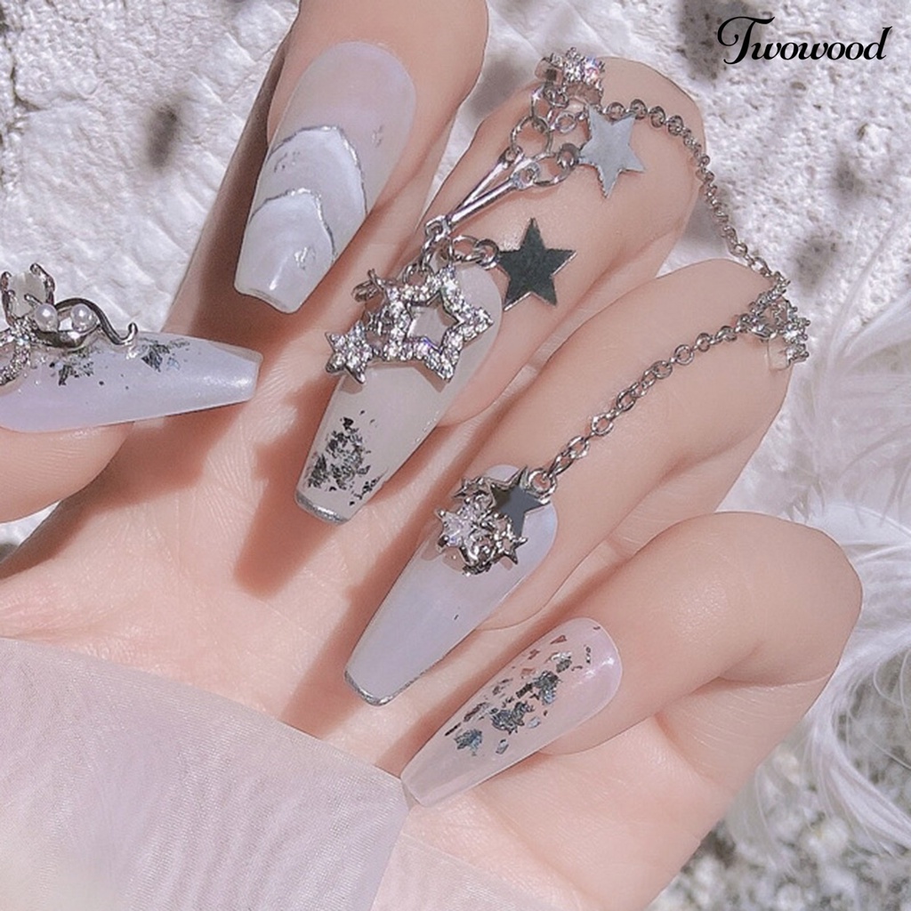 Twowood Ornamen Pita Glitter Dekorasi Nail Art / Manicure DIY