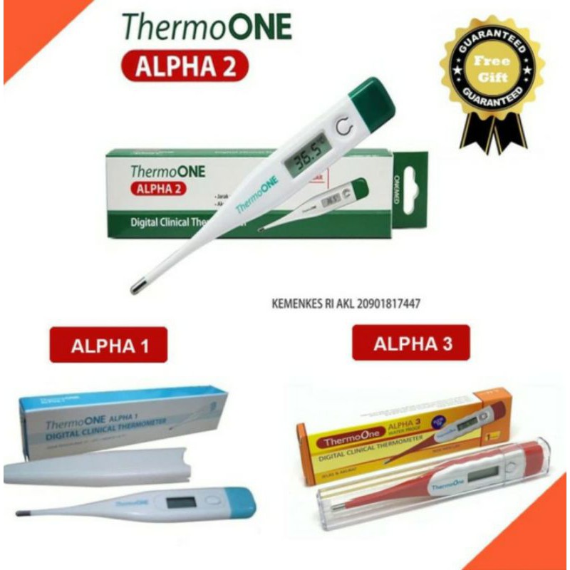 TERMOMETER DIGITAL ALPHA 1, 2, 3 THERMO ONE / ONEMED PENGUKUR SUHU BADAN BAYI /ALAT UKUR THERMOMETER