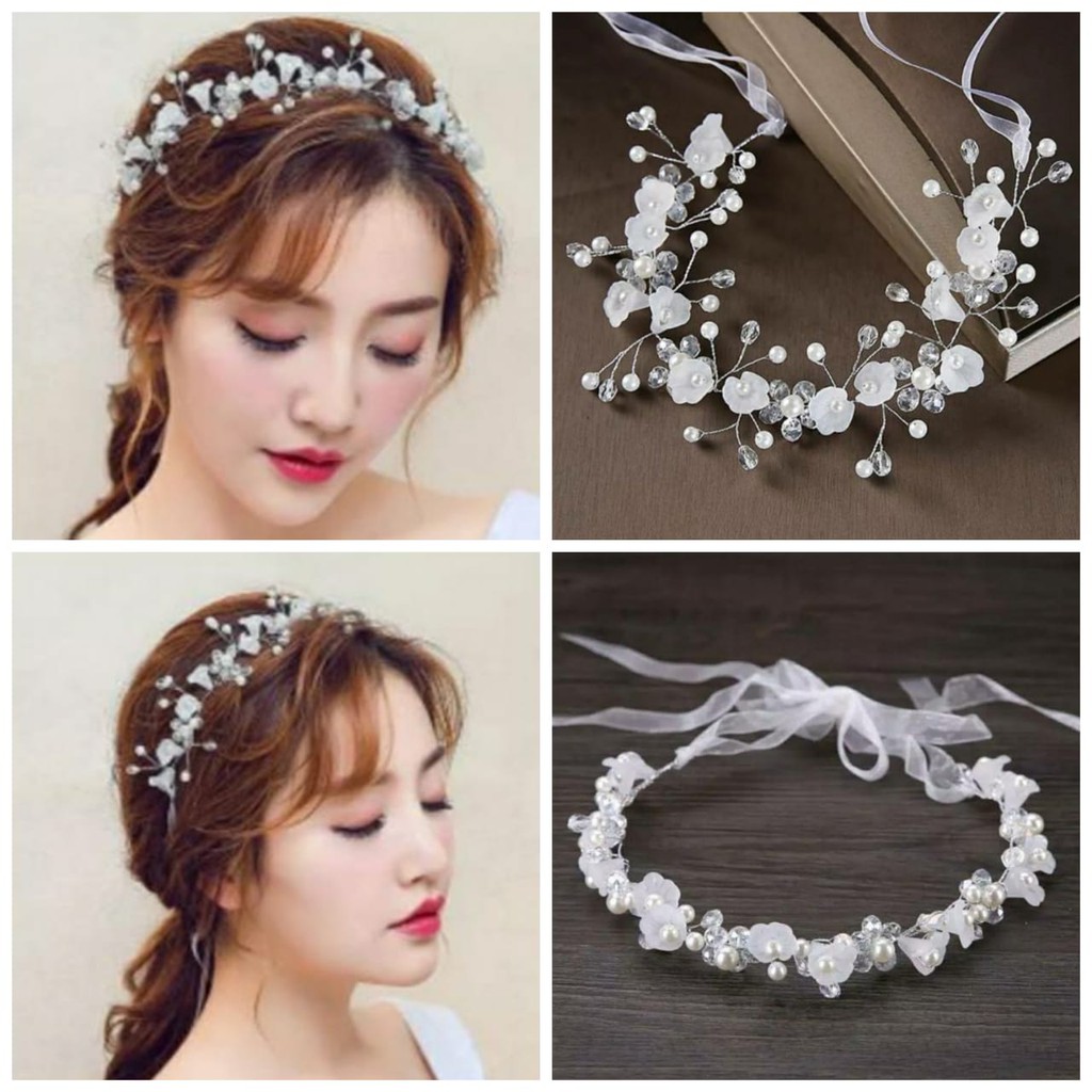 Spring Headpiece - Headpiece Soft Elegan - Aksesoris Bride Tunangan Pengantin