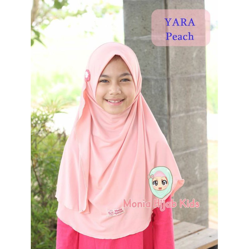 Yara Hijab by Monia Hijab Kids Peach MLXL | Hijab terlaris