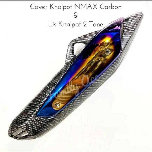 Cover Knalpot Tameng Knalpot Nmax Carbon plus Lis Knalpot Nmax Two Tone Thailand