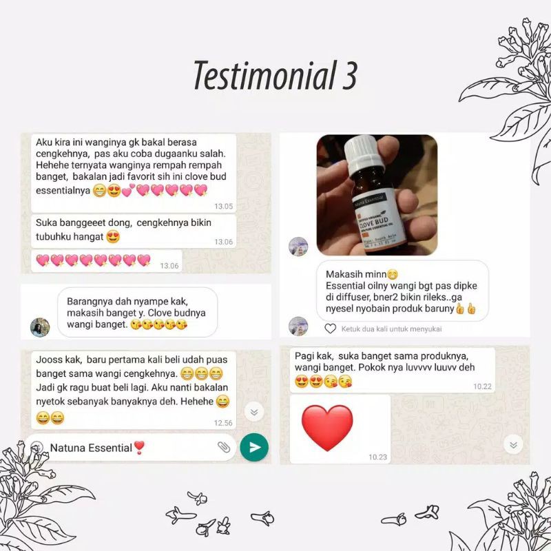 Natuna Clove Bud Essential Oil Minyak Essensial Atsiri Aroma Terapi EO Diffuser Difuser Humidifier