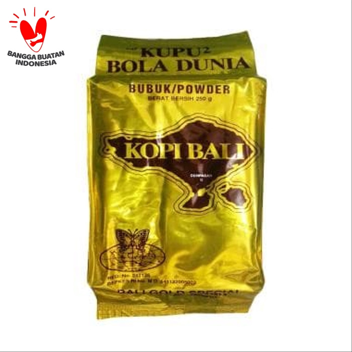 

NEW Kopi Bali Gold Special Cap Kupu Kupu Bola Dunia 250gr