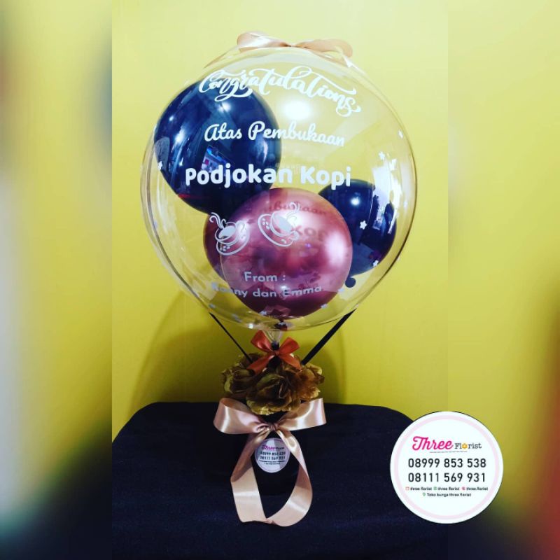 box bunga balon ucapan congratulations / hadiah grand opening / balon box hadiah