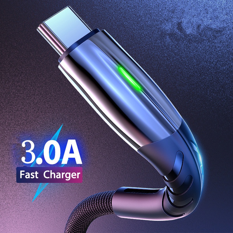 Kabel Data Micro USB Fast Charging 3.0A LED Cabble Data Lighting For Iphone