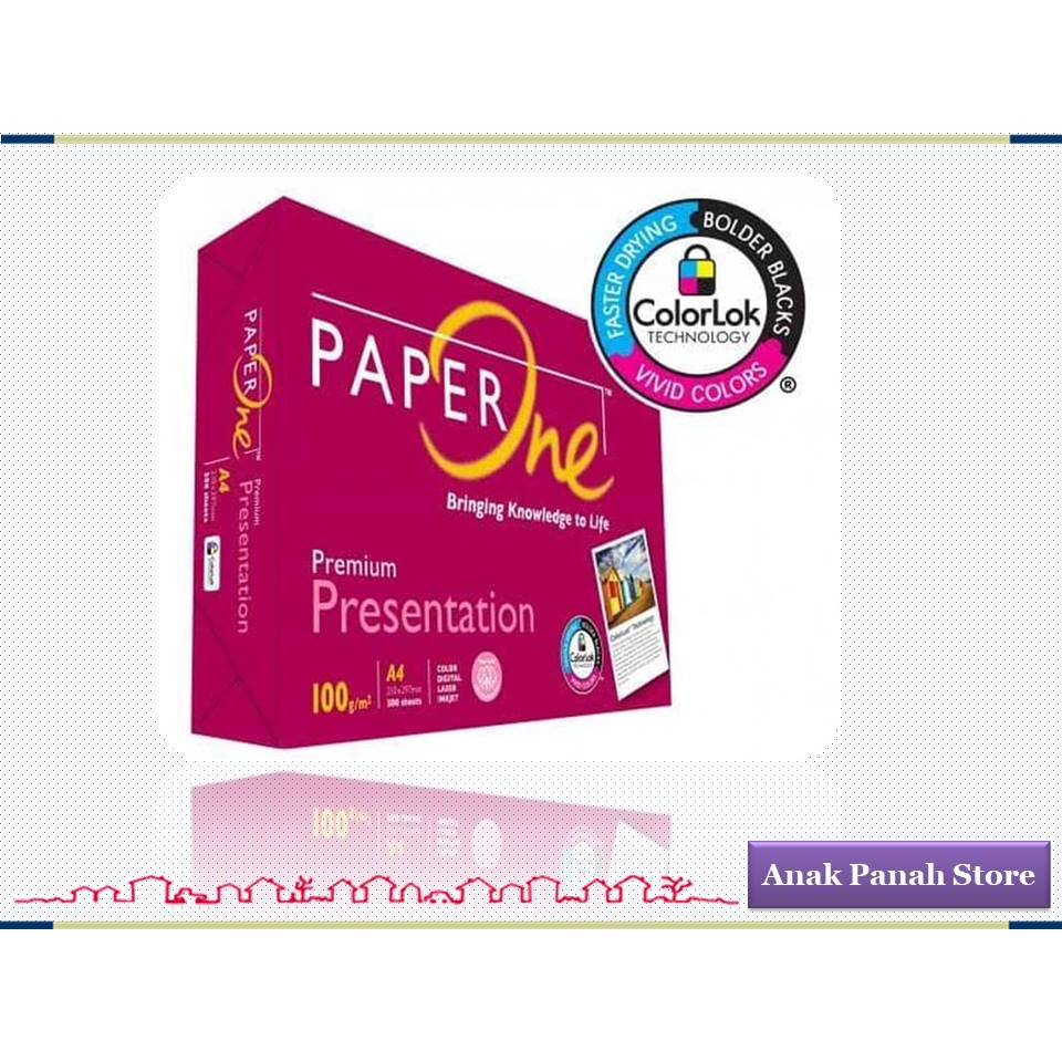

Kertas HVS A4 100 gr Premium Presentation Merk Paper One