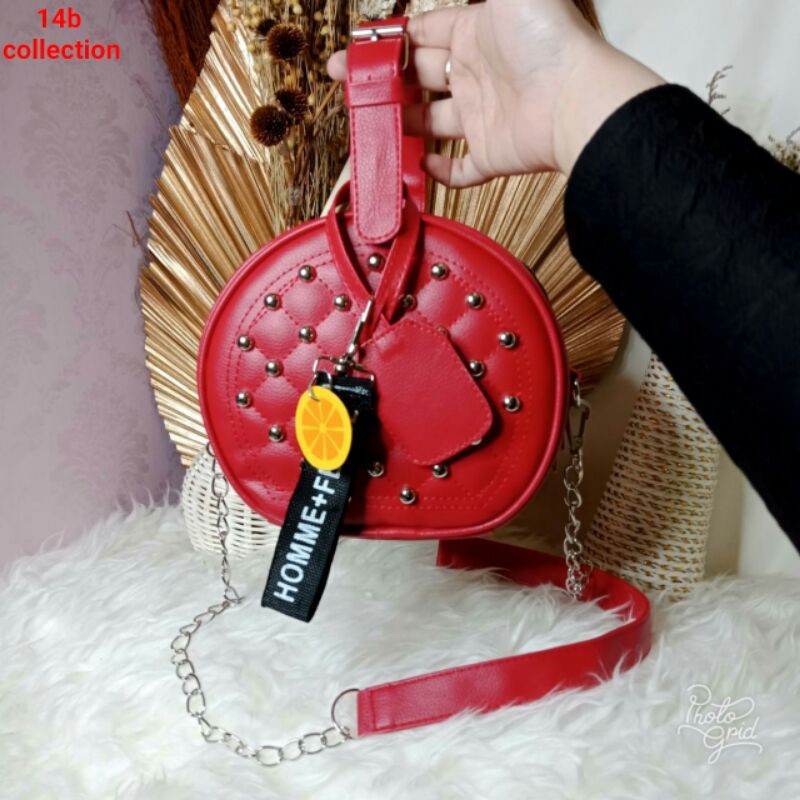 Tas Selempang Wanita Oval Stud 14B bisa cod