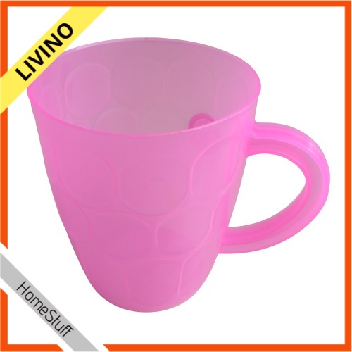 Gelas DAHLIA SL PLASTIC G-258 Gelas Besar Mug Plastik Gagang Transparan Warna