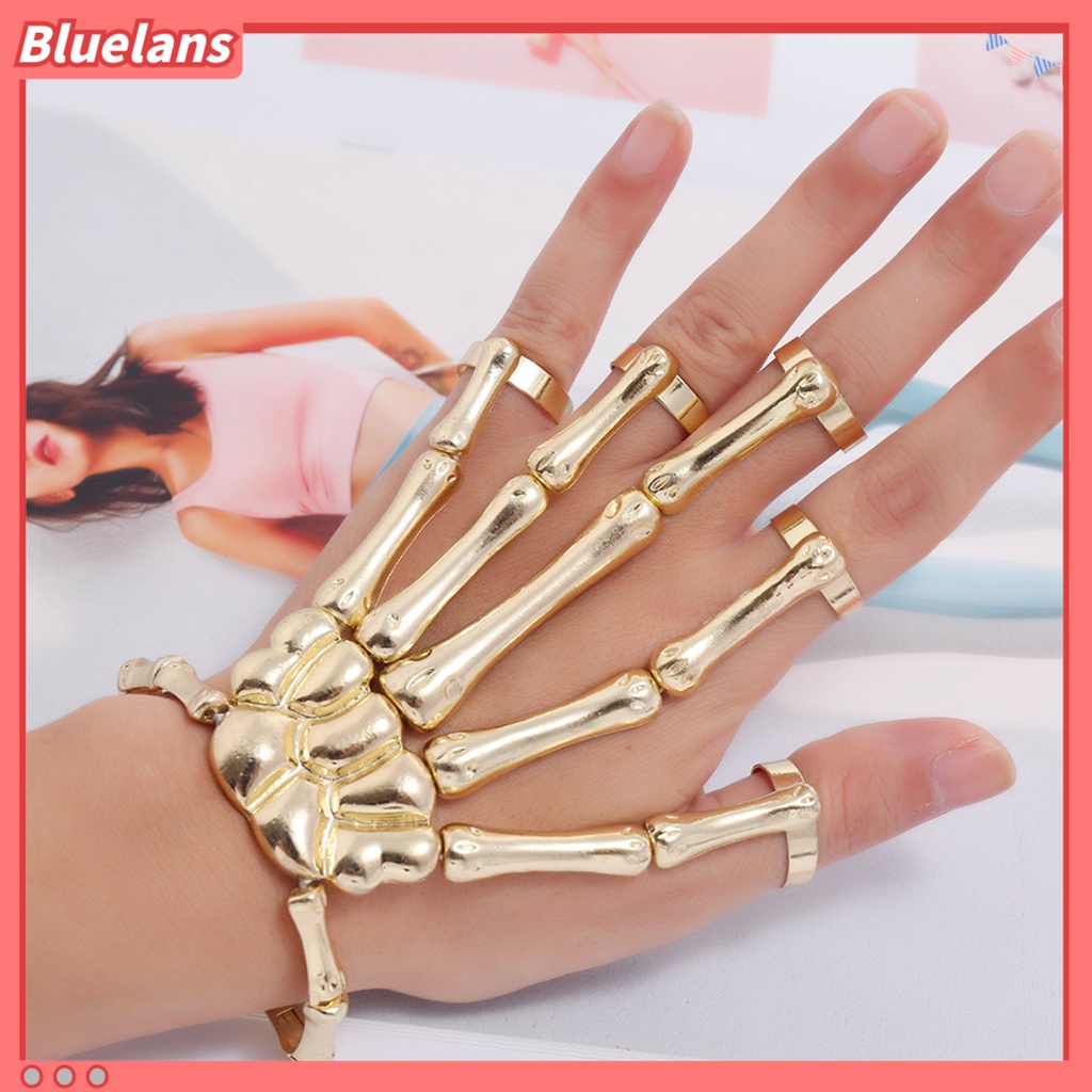 Bluelans Fashion Adjustable Skull Ghost Skeleton Finger Bracelet Hand Chain