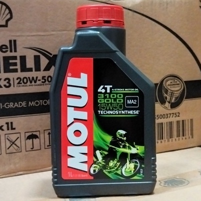 OLI MESIN MOTOR MOTUL 3100 GOLD 15W-50 1 LITER