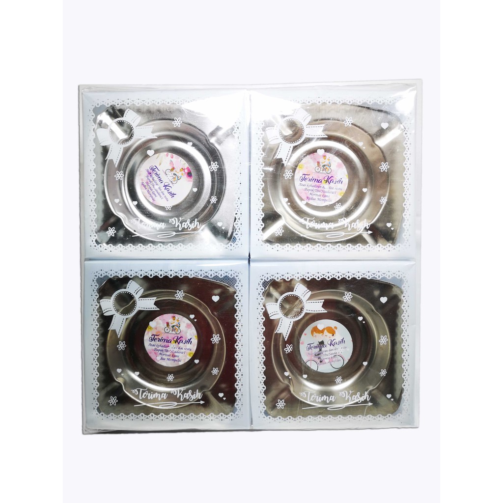 100PCS Souvenir Asbak Stainless Souvenir Hadiah Pernikahan Murah Souvenir