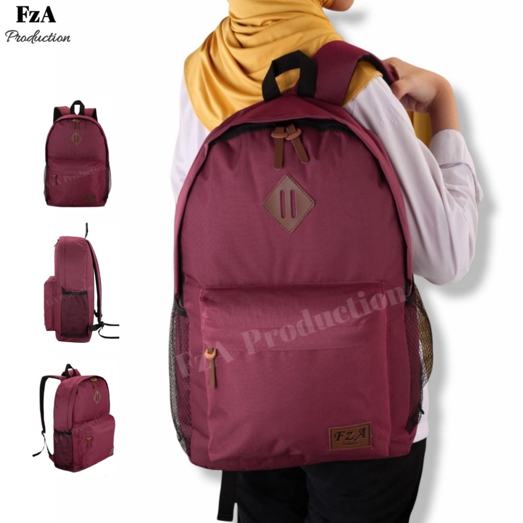 Big Promo..Tas Ransel Distro sekolah kuliah Kerja Pria 4286CV Tas Premium - Ads Navy-Maroon Fz