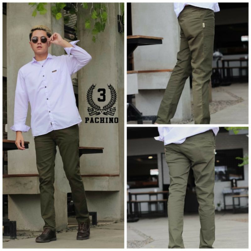 Celana Chino Panjang Pria Slimfit Katun Strecth Twill Melar Original Pachino Premium Distro