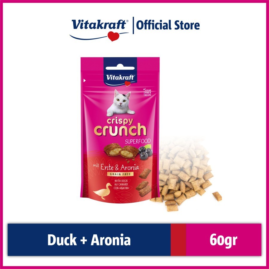 Vitakraft Crispy Crunch Salmon Cat Snack Makanan Kucing Cemilan Krispi