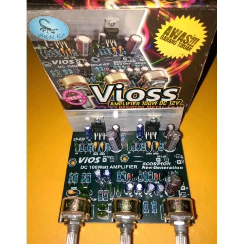 Kit Power Amplifier DC 100W Stereo TDA 2003 Scorpion SN 039