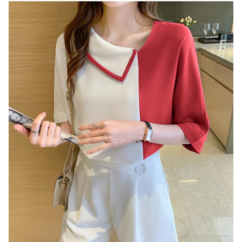 FWG - BLOUSE OLIVA / BAJU ATASAN MURAH / BLOUSE WANITA / BLUS / ATASAN BLOUSE KOREA / TOP WANITA / ATASAN