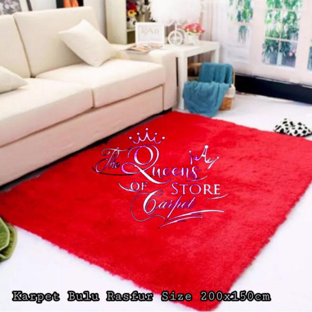 Karpet Bulu Tebal Size 200x150x7cm Free 2 Bantal Isi Busa Royal Alas Bintik Anti Slip Shopee Indonesia